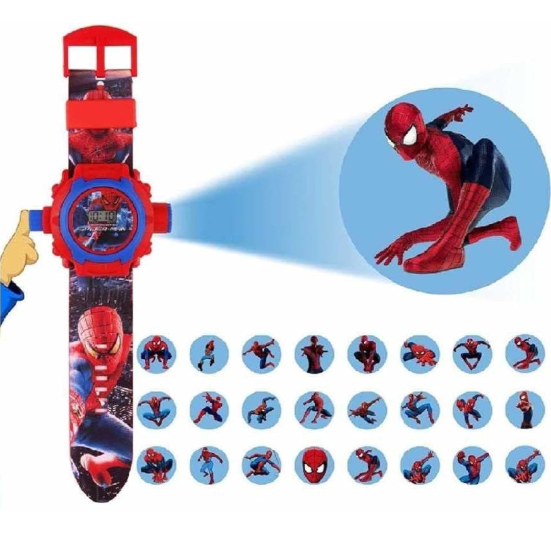 V&amp;Y Spiderman Wonderful Digital Projector Toy Watch for Kids, Diwali Gift, Birthday Return Gift,24 Digital Projector Images