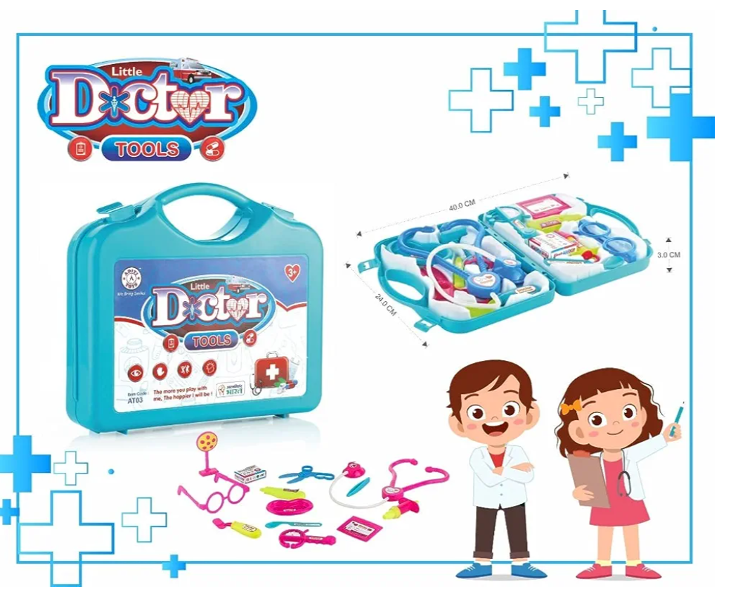 Chota Bheem Doctor Playset For Kids, Chota Bheem Pretend Play Doctor Set With Foldable Suitcase For Kids, Doctor Kit Toyset For Kids Above 3 Years, BIS Approved. (AT03P)