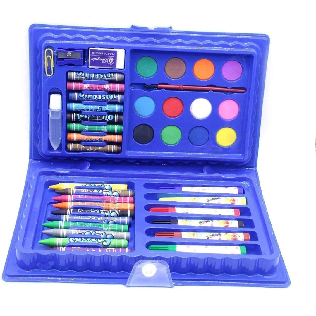 PATLY Kids Coloring Barbi Doll Kit Combo Colors Box Color Pencil, Crayons, Water Color, Sketch Pens Set for 3-8 Years Old Kids Boys &amp; Girls, 42 Pcs Crayons &amp; Water Colors for Kids