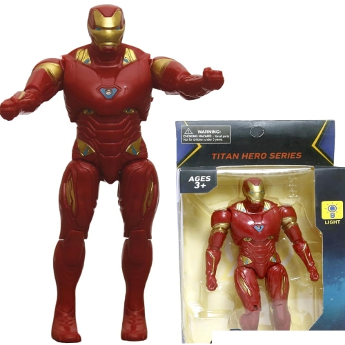 CLEVER TOTS Super Hero Action Figure Toy of Red Man, Titan Series, 18 Cm, Pack of 1