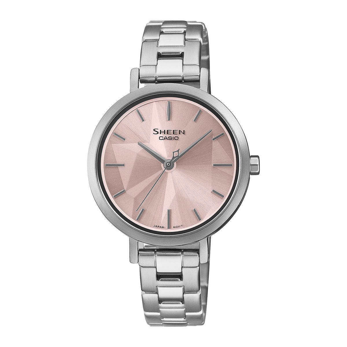 Title: "Radiant Charm: Salon Ladies Round Gold Dial Bracelet Watch"